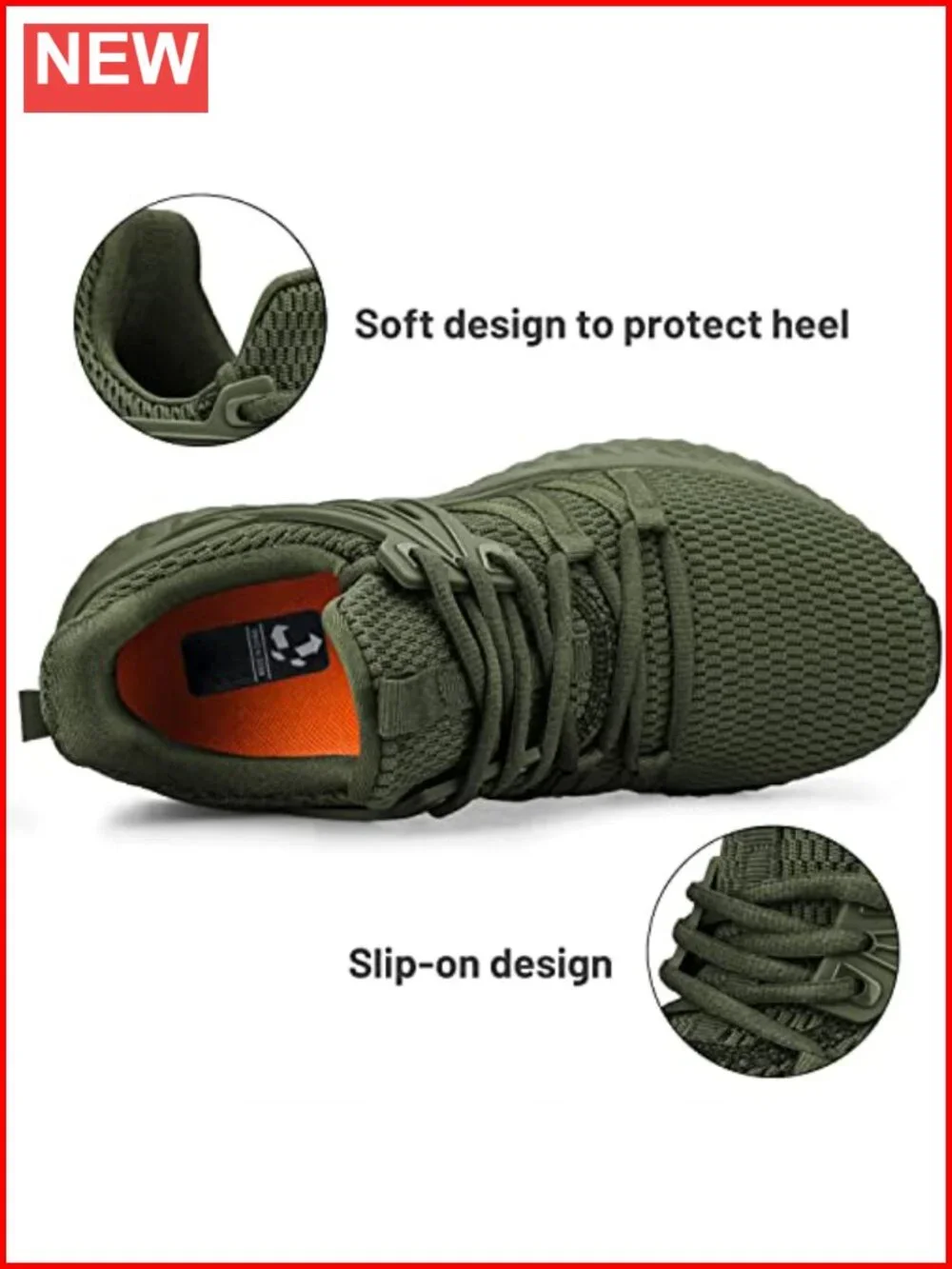 Slip On Sneakers - Breathable Knit Walking Shoes for Women
